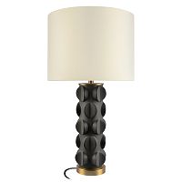 Настольная лампа Бобы / Beans 10494T Black LOFT IT белая на 1 лампу, основание чёрное керамика в стиле классический Настольная лампа Бобы / Beans 10494T Black LOFT IT белая на 1 лампу, основание чёрное керамика в стиле классический