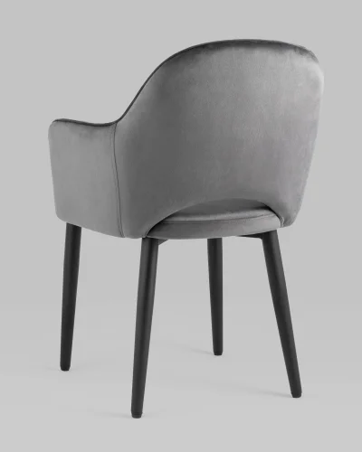 Стул Венера диамант NEW, велюр серый УТ000037249 Stool Group, серый/велюр, ножки/металл/чёрный, размеры - ****585*645 фото 7