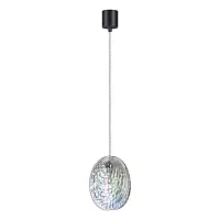 Светильник подвесной Mussels 5039/1 Odeon Light разноцветный прозрачный 1 лампа, основание чёрное в стиле современный 