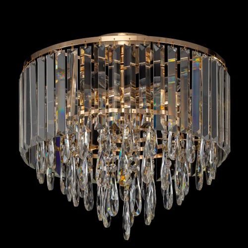 Люстра потолочная хрустальная Leonna CL320162 Citilux прозрачная на 6 ламп, основание золотое в стиле классический современный фото 3 Люстра потолочная хрустальная Leonna CL320162 Citilux прозрачная на 6 ламп, основание золотое в стиле классический современный фото 3