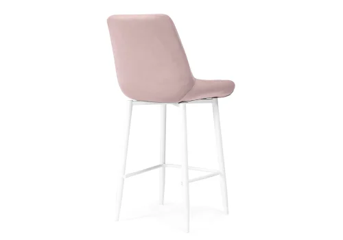 Полубарный стул Баодин К Б/К розовый / белый 517169 Woodville, розовый/велюр, ножки/металл/белый, размеры - ****500*560 фото 4