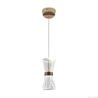 Светильник подвесной LED Dress FR5438PL-L6G Freya прозрачный 1 лампа, основание золотое в стиле современный 