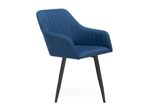 Кресло Слэм крутящиеся синее / черное 571405 Woodville, синий/велюр, ножки/металл/чёрный, размеры - ****530*640 фото 4