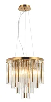 Люстра подвесная Style rain 2147/05/06P Stilfort прозрачная на 6 ламп, основание бронзовое в стиле современный 