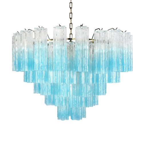 Люстра подвесная Мурано / Murano 10580/800 Clear blue LOFT IT синяя на 18 ламп, основание бронзовое в стиле арт-деко современный фото 3 Люстра подвесная Мурано / Murano 10580/800 Clear blue LOFT IT синяя на 18 ламп, основание бронзовое в стиле арт-деко современный фото 3