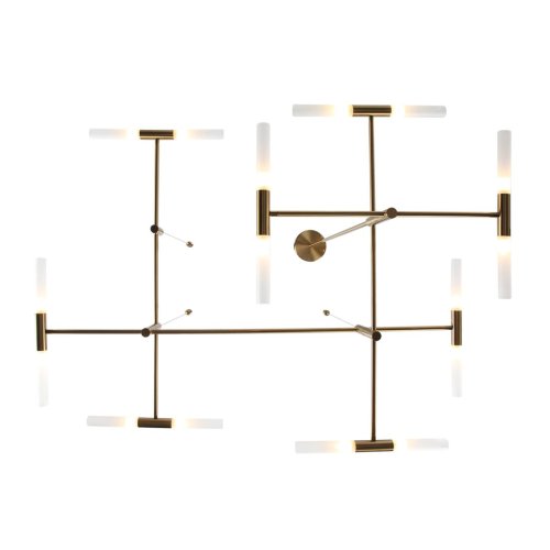 Светильник подвесной Soho 4306/16 Odeon Light белый на 16 ламп, основание бронзовое в стиле хай-тек квадраты фото 5