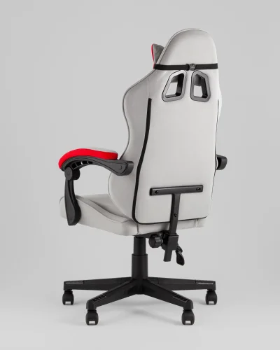 Кресло спортивное TopChairs Phantom, ткань, серо-красный УТ000039472 Stool Group, серый/текстиль, ножки/полимер/чёрный, размеры - 1250*1350***490*470 фото 7
