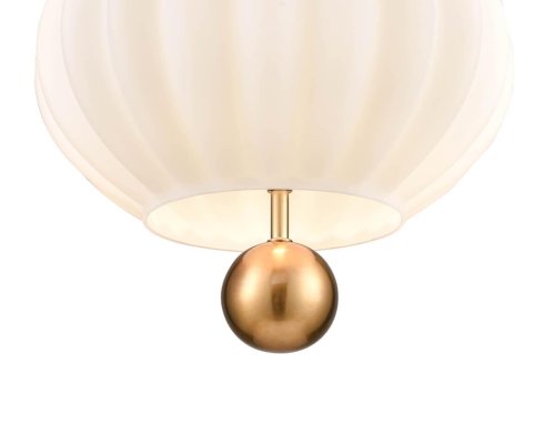 Светильник подвесной Bianco VL5714P31 Vele Luce белый 1 лампа, основание золотое в стиле современный выдувное фото 3