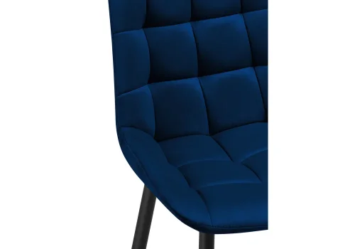 Полубарный стул Алст К синий / черный 502119 Woodville, синий/велюр, ножки/металл/чёрный, размеры - ****500*580 фото 6