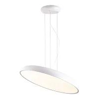Светильник подвесной LED Crook LSP-7361 Lussole белый на 1 лампу, основание белое в стиле хай-тек современный 