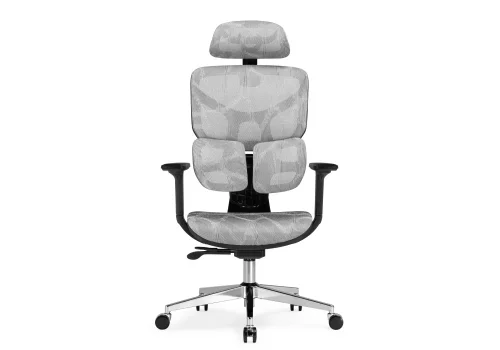Компьютерное кресло Samur white / black 15817 Woodville, серый/сетка, ножки/металл/хром, размеры - *1370***700*700 фото 3