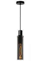 Светильник подвесной Orlando 74404/01/65 Lucide чёрный серый 1 лампа, основание чёрное в стиле современный 