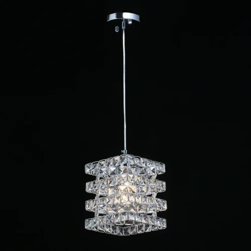 Светильник подвесной Бриз 111011501 DeMarkt прозрачный 1 лампа, основание хром в стиле классический  фото 2