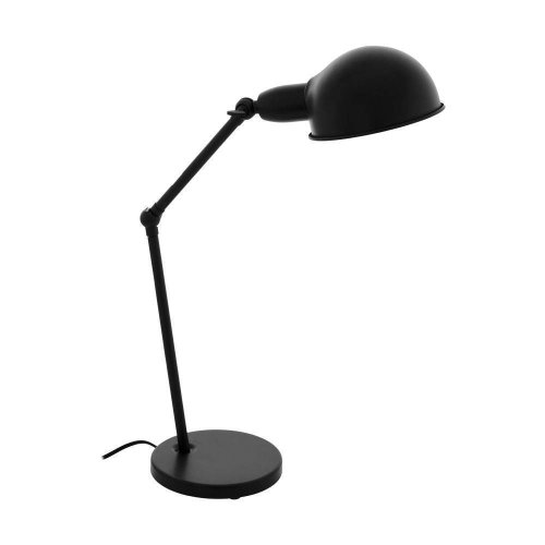 Настольная лампа лофт Exmoor 49041 Eglo чёрная 1 лампа, основание чёрное металл в стиле лофт 