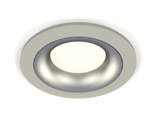 Светильник точечный XC7623004 Ambrella light матовый хром 1 лампа, основание матовое хром серое в стиле хай-тек современный 