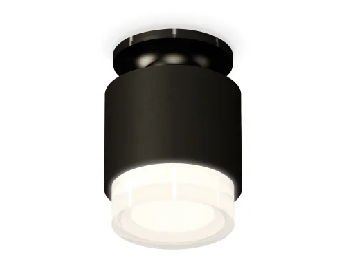 Светильник накладной Techno spot XS7511065 Ambrella light чёрный 1 лампа, основание чёрное в стиле современный хай-тек круглый