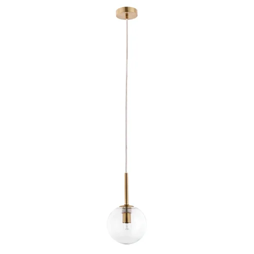 Светильник подвесной Cameron A7710SP-1AB Arte Lamp прозрачный на 1 лампу, основание античное бронза в стиле современный шар