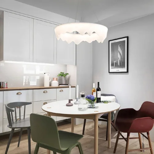 Люстра подвесная ODDLY C D65 220268-23 ImperiumLoft белая на 1 лампу, основание белое в стиле современный скандинавский минимализм фото 5