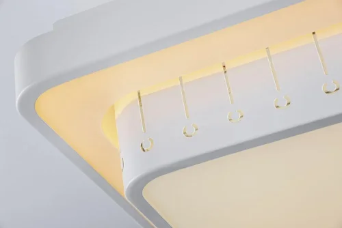 Светильник потолочный LED с пультом 10208/5LED Escada белый на 1 лампу, основание белое в стиле хай-тек с пультом квадраты фото 4