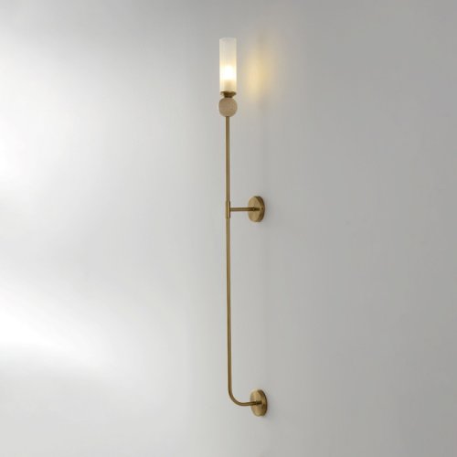 Бра SIMPLY AP1.2 BRASS Crystal Lux белый на 1 лампу, основание латунь в стиле минимализм фото 2