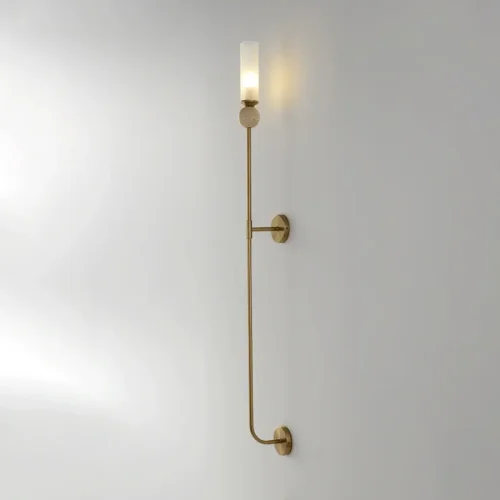 Бра SIMPLY AP1.2 BRASS Crystal Lux белый на 1 лампу, основание латунь в стиле минимализм фото 3 Бра SIMPLY AP1.2 BRASS Crystal Lux белый на 1 лампу, основание латунь в стиле минимализм фото 3