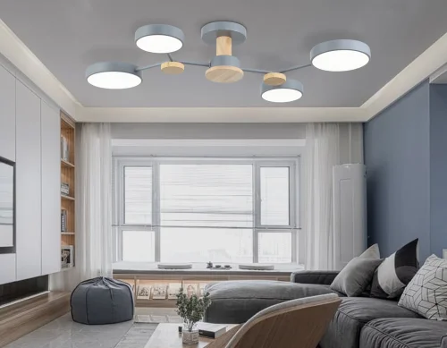 Люстра потолочная LED FL4859 Ambrella light серая на 1 лампу, основание серое в стиле хай-тек фото 8
