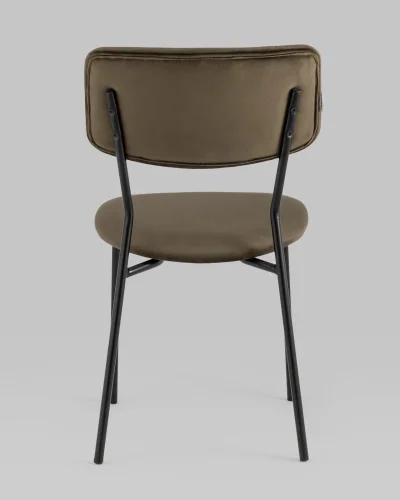 Стул Бандо велюр коричневый УТ000035324 Stool Group, коричневый/велюр, ножки/металл/чёрный, размеры - ***** фото 8
