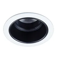 Светильник точечный LED Scroll A3311PL-1WH Arte Lamp чёрный белый 1 лампа, основание белое в стиле современный круглый