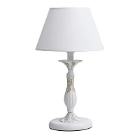 Настольная лампа Свеча 301039501 MW-Light белая 1 лампа, основание патина белое металл в стиле классический 