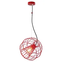 Светильник подвесной лофт Serena TL1200H-01RD Toplight красный 1 лампа, основание красное в стиле лофт современный 
