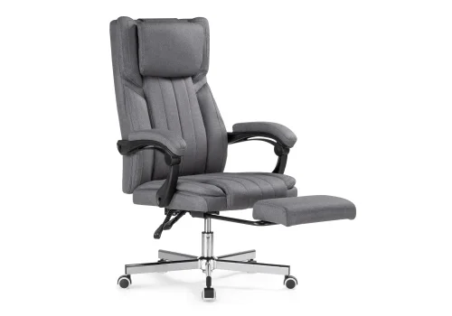 Компьютерное кресло Damir gray 15402 Woodville, серый/ткань, ножки/металл/хром, размеры - *1130***650*