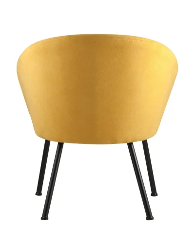 Кресло Декстер, охра УТ000001794 Stool Group, жёлтый/ткань, ножки/металл/чёрный, размеры - ****710*660мм фото 4