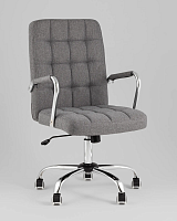 Кресло офисное TopChairs Comfo, серый УТ000039425 Stool Group, серый/текстиль, ножки/металл/хром, размеры - *1060***525*620