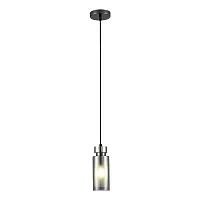 Светильник подвесной 1115/1S Escada серый чёрный 1 лампа, основание хром в стиле хай-тек 