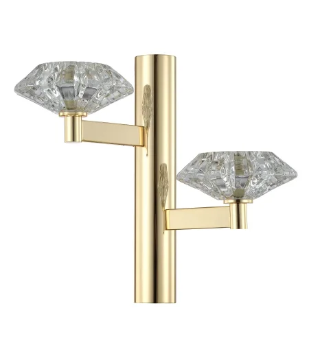 Бра REBECA AP2 GOLD Crystal Lux прозрачный на 2 лампы, основание золотое в стиле современный 