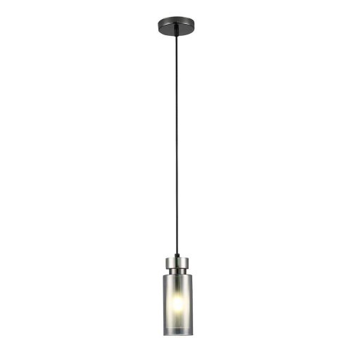 Светильник подвесной 1115/1S Escada чёрный серый 1 лампа, основание хром в стиле хай-тек 