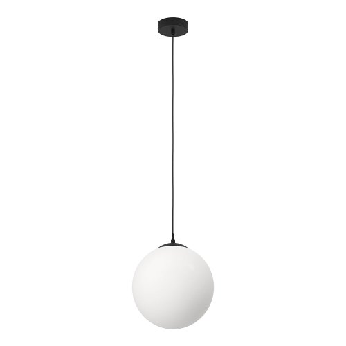 Светильник подвесной Rondo 3 900511 Eglo белый 1 лампа, основание чёрное в стиле модерн шар