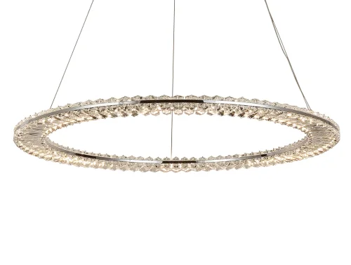 Светильник подвесной LED 8241/800 chrome Newport прозрачный 1 лампа, основание хром в стиле классика американский модерн кольца фото 2