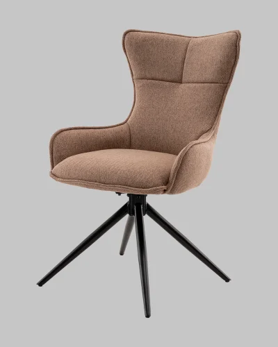Стул обеденный Irigo,  серо-бежевый УТ000040792 Stool Group, бежевый/рогожка, ножки/металл/чёрный, размеры - *890**** фото 3