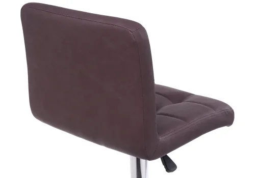 Барный стул Paskal brown 11880 Woodville, коричневый/искусственная кожа, ножки/металл/хром, размеры - *1120***450*470 фото 5