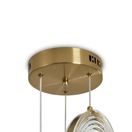 Светильник подвесной LED Lolli FR6139PL-L24BS Freya разноцветный на 1 лампу, основание латунь в стиле современный каскад фото 5