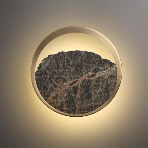 Бра LED Valley 7068/9WL Odeon Light чёрный на 1 лампу, основание бронзовое в стиле современный хай-тек отражённый свет фото 4