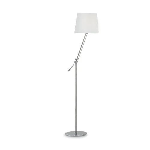 Торшер напольный REGOL PT1 BIANCO Ideal Lux  белый 1 лампа, основание хром в стиле современный
