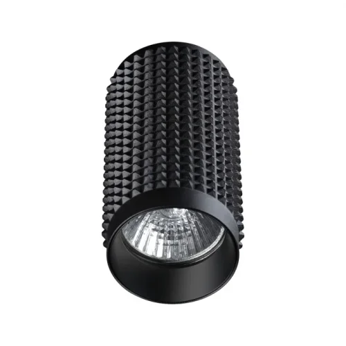 Светильник накладной Mais 370754 Novotech чёрный 1 лампа, основание чёрное в стиле современный хай-тек круглый