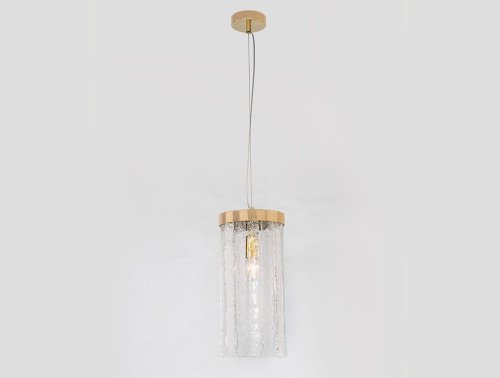 Светильник подвесной 10821/S gold Newport прозрачный 1 лампа, основание золотое в стиле современный 