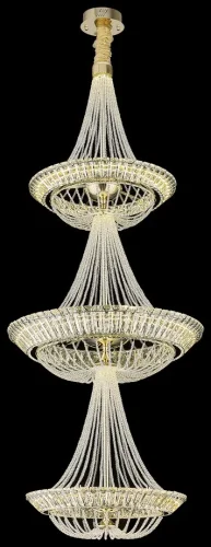 Люстра каскадная LED Daria WE103.73.323 Wertmark прозрачная на 1 лампа, основание золотое в стиле современный каскад
