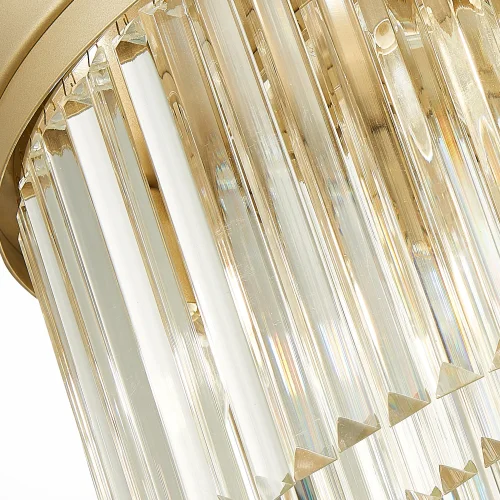 Люстра потолочная Ercolano SL1624.202.09 ST-Luce прозрачная на 9 ламп, основание бежевое матовое золото в стиле современный  фото 5