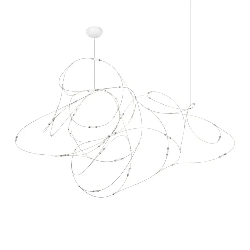 Светильник подвесной LED Flock of Light 10309/21 CR LOFT IT белый на 1 лампу, основание белое в стиле современный минимализм фото 6