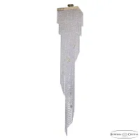 Люстра каскадная хрустальная 83112/40IV-250 G Bohemia Ivele Crystal прозрачная на 10 ламп, основание золотое в стиле классика модерн r