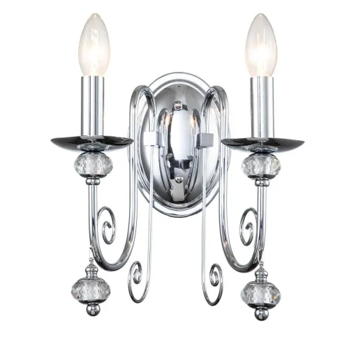Бра Shine 678/2A Chrome Escada без плафона на 2 лампы, основание хром в стиле классический 